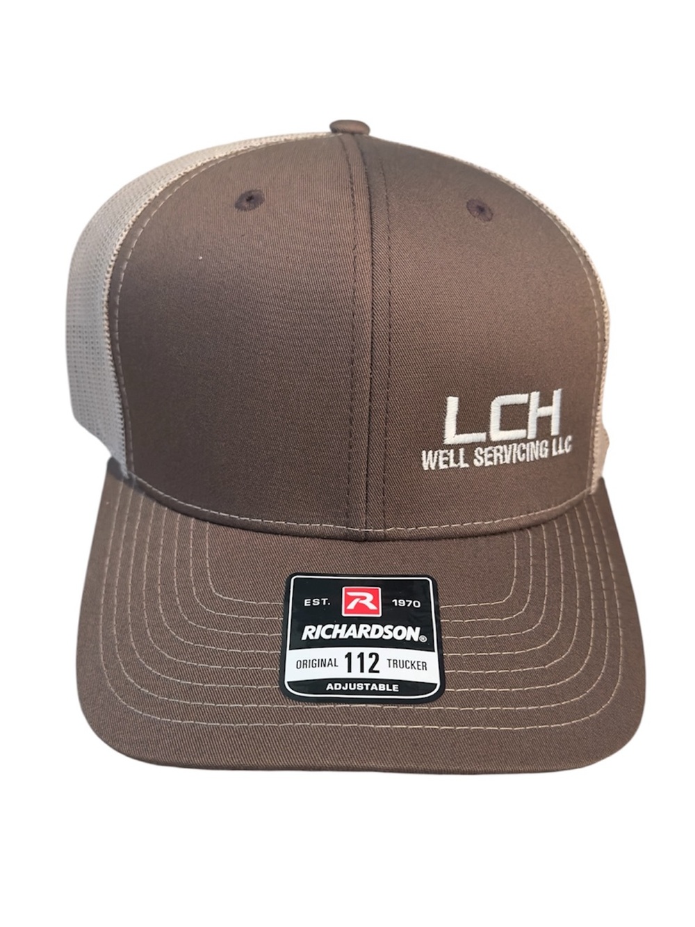 LCH Well Servicing Embroidered Trucker Hat - Brown & Gray - Picture 2 of 6